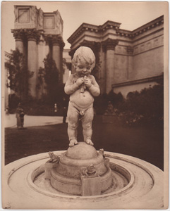 Boy and Frogs statue